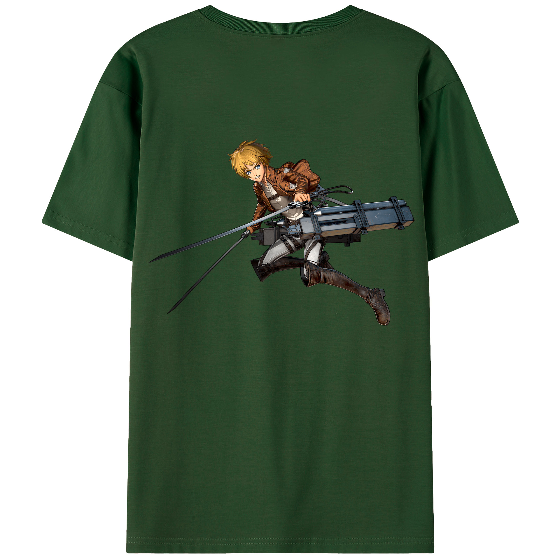 （画像用） 進撃の巨人 アルミン·アルレルト Attack on Titan Armin Arlert 綿100％半袖Tシャツ（背面プリント）